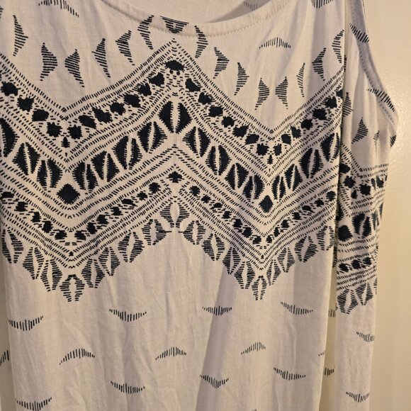 LASCANA FOR VENUS WOMENS CASUAL ROMPER SHORTS Small S Navy White Herringbone - Picture 6 of 13